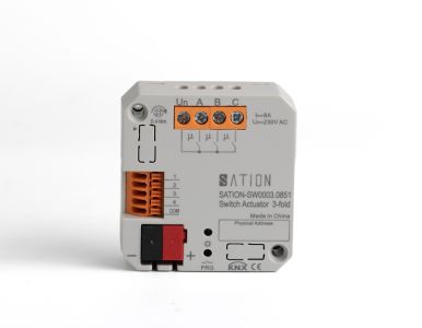 Актуатор скрытого монтажа для переключения нагрузки 8A SW0003.0851 — вид спереди.