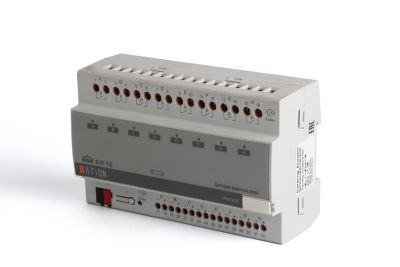 Диммирующий актуатор на 8 каналов 0–10V DM0108.0050 — вид сбоку.